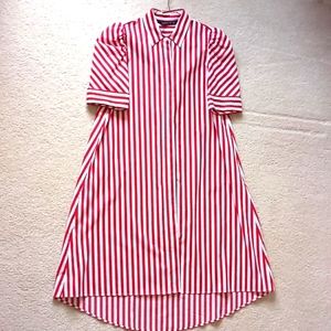 NWT Zara Striped Red Shirt Dress